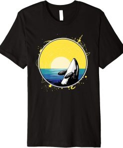 Killer Whale Sunset Gift Orca Killer Whales Premium T-Shirt