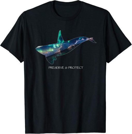 Preserve & Protect Orca Whale Vintage National Park Alaska T-Shirt