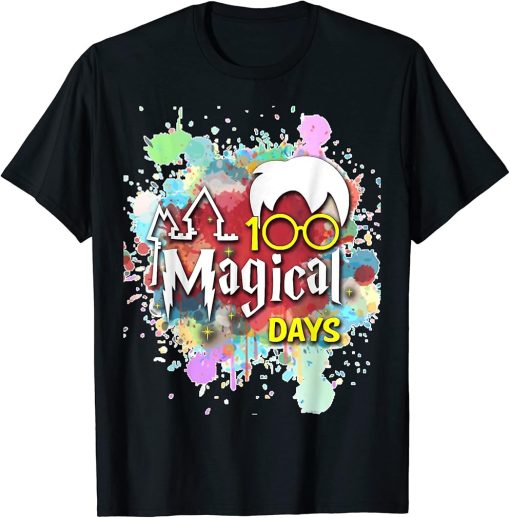 100 Magical Days Wizard 100th Days Of School T Shirt Teacher T-Shirt